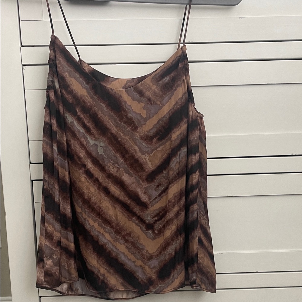 Brown and Black Striped Camisole Top